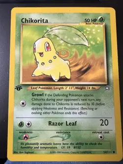 Pokemon TCG Chikorita 1st Edition Neo Genesis 54/111 - Image 1