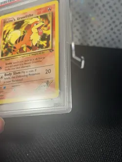 2000 Pokemon Gym Challenge Blaine’s Growlithe #62 PSA 7 - Image 3