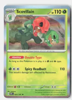 Scovillain Holo 025/197 Rare Obsidian Flames Pokemon Near Mint - Image 1