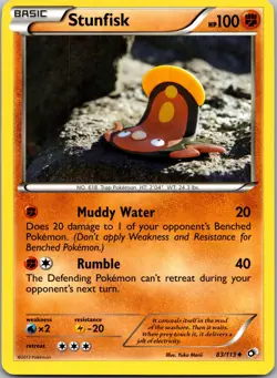 Pokemon TCG Pokemon Stunfisk Stunfisk Uncommon Regular - Image 1