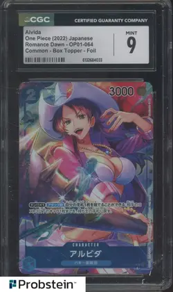 2022 One Piece Japanese OP01-064 Alvida Box Topper Foil CGC 9 MINT - Image 1