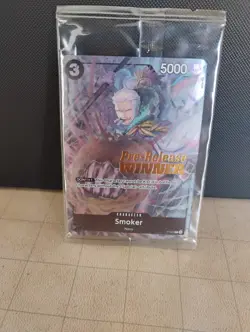 Smoker (Pre-Release) [Winner] P-025 One Piece Promotion Card Foil - Image 1