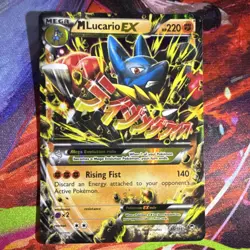 Pokemon TCG M Lucario EX XY Furious Fists 113/111 Secret Rare Holo Mega 220 HP - Image 1