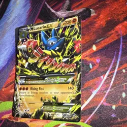 Pokemon TCG M Lucario EX XY Furious Fists 113/111 Secret Rare Holo Mega 220 HP - Image 4