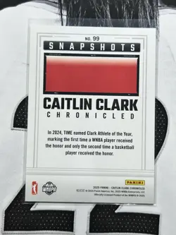2025 Panini Caitlin Clark Chronicled - Snapshots Caitlin Clark #99 Holo - Image 3