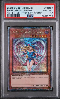 Dark Magician Girl (Quarter Century Secret Rare) (A) RA03-EN123 PSA 10 - Image 1