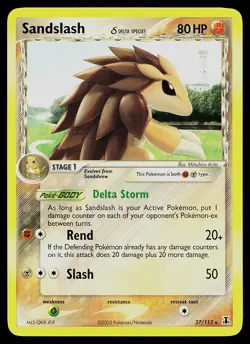 Pokemon Card - Sandslash Delta Species 27/113 Rare - Image 1