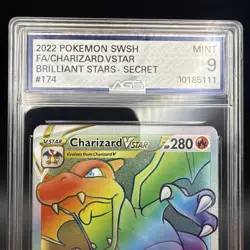 Pokemon TCG Charizard VSTAR Rainbow Secret Rare Card Brilliant Stars 174/172 NM - Image 3