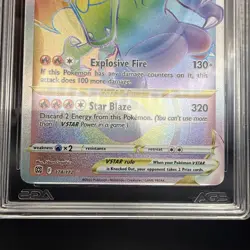 Pokemon TCG Charizard VSTAR Rainbow Secret Rare Card Brilliant Stars 174/172 NM - Image 4