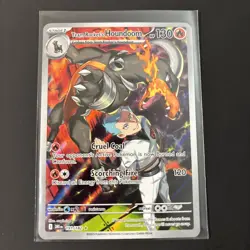 Pokemon TCG Team Rockets Houndoom Illustration Rare Card 191/182 Destined Rivals - Image 1
