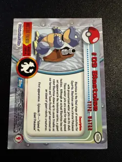 Blastoise - Pokemon Card - Black Topps TV Animation Edition #9 - Non-Holo - Image 2