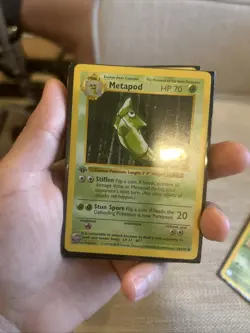 Shadowless 1st Edition Metapod Pokemon Card 1999 Base Set 54/102 - Image 1