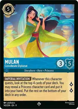 ~ Mulan - Considerate Diplomat ~ NM Cold Foil ~ Fabled ~ - Image 1