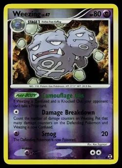 Pokemon Card - Weezing Rising Rivals 87/111 Common Reverse Holo - Image 1