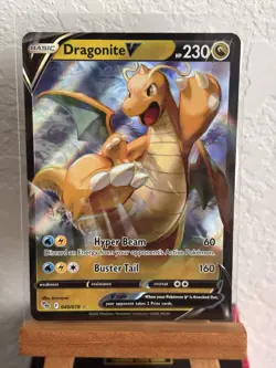 Pokemon TCG Dragonite v Full Art Holo Ultra Rare Card 049/078 Mint Condition - Image 2