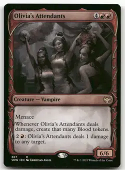Olivia's Attendants (Showcase) #307 (NM) Crimson Vow VOW Magic MTG - Image 1