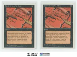 1995 Magic The Gathering French (Lot of 2) Contrat Avec Les Enfers - Image 1