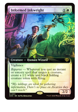 Informed Inkwright - Foil - Extended Art Secrets of Strixhaven MTG - Image 1