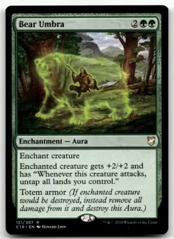 Bear Umbra #131 (NM) Commander 2018 C18 Magic MTG - Image 1