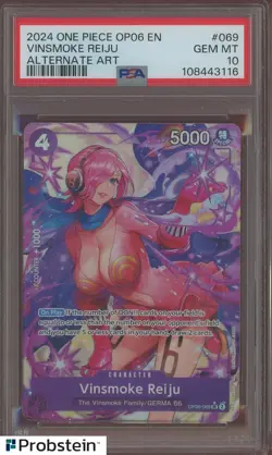 2024 One Piece OP06 En #069 Vinsmoke Reiju Alternate Art PSA 10 GEM MINT - Image 1