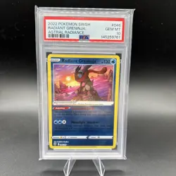 Pokemon TCG Radiant Greninja 046/189 Astral Radiance Holo Radiant Rare PSA 10 - Image 1
