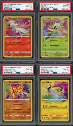 Pokemon TCG COMPLETE PSA 10 Amazing Rare Cards (VIVID VOLTAGE & SHINING FATES) - Image 1