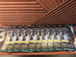 MAGIC THE GATHERING LORD OF THE RINGS SET BOOSTER PACK LOT (x10) FACTORY SEALED - Image 1
