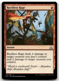 Reckless Rage #110 (NM) Rivals of Ixalan RIX Magic MTG - Image 1