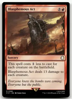 Blasphemous Act #188 (NM) Fallout PIP Magic MTG - Image 1