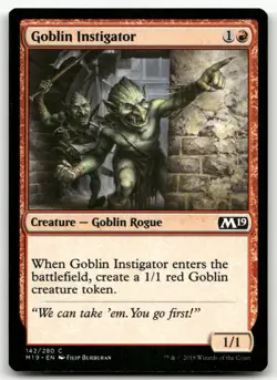 Goblin Instigator #142 (NM) Core Set 2019 M19 Magic MTG - Image 1