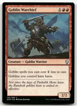 Goblin Warchief #130 (NM) Dominaria DOM Magic MTG - Image 1