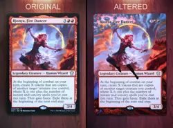 Rionya, Fire Dancer Magic Altered Hand Painted Extended Borderless Art MTG Erich - Image 2