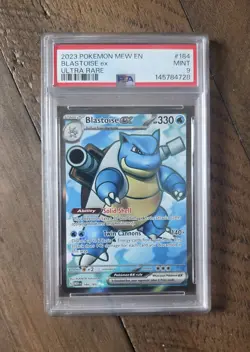 2023 Pokemon Blastoise EX 184/165 Ultra Rare EN 151 PSA 9 Full Art 🔥 - Image 1