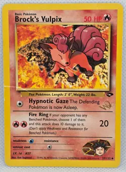 Brock's Vulpix [ W Stamped ] 037/132 Pokemon WotC Promo Regular - Image 1