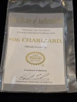 Pokemon Charizard 23K Gold-Plated Card Burger King 1999 Read Description - Image 2
