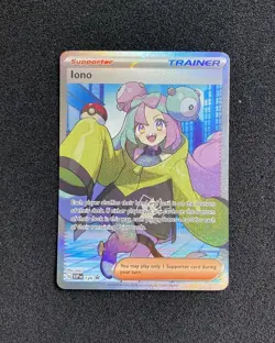 2024 Pokemon TCG English SVP EN Iono #124 PROMO Premium Tournament AX92 - Image 1