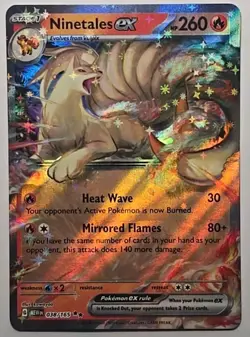 Pokemon TCG Ninetales EX 38/165 Scarlet & Violet 151 Double Rare Holo 2023 NM - Image 2