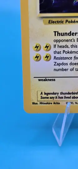 Zapdos 1999 Fossil 15/62 Holo Rare 80 HP Unlimited Vintage Pokemon Card - Image 5