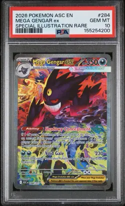 2026 Pokemon Mega Gengar ex 284/217 SIR Ascended Heroes PSA 10 - Image 1