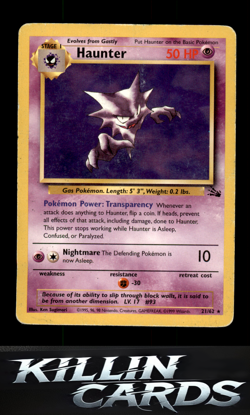Haunter (21) 21/62 Pokemon Rare Fossil Card LP - Image 1