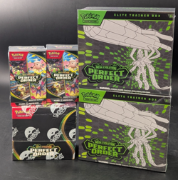 POKEMON PERFECT ORDER ETB ELITE TRAINER BOX + BOOSTER BOX LOT SEALED - Image 1