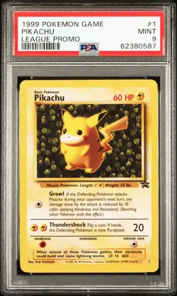 1999 Pokemon League Promo Pikachu League Promo PSA 9 #1 - Image 1