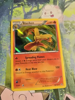 NM- Blaziken 28/160 XY Primal Clash Holo Pokemon Card - Image 1