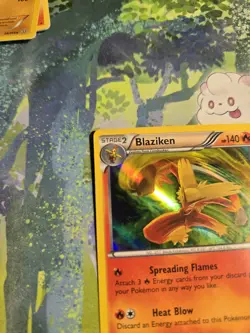 NM- Blaziken 28/160 XY Primal Clash Holo Pokemon Card - Image 4