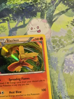 NM- Blaziken 28/160 XY Primal Clash Holo Pokemon Card - Image 5