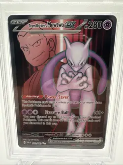 2025 Team Rockets Mewtwo EX Destined Rivals (English) PSA 9 Mint Pokemon - Image 2