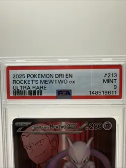 2025 Team Rockets Mewtwo EX Destined Rivals (English) PSA 9 Mint Pokemon - Image 3