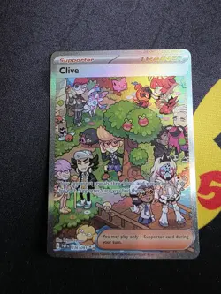 Pokemon TCG Clive Special Illustration Rare Card Paldean Fates 236/091 - Image 1
