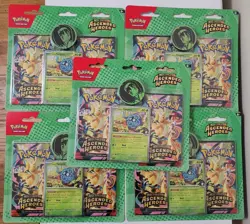 LOT of (5) Pokemon Ascended Heroes 2-Pack Blister Erika's Tangela - Image 1