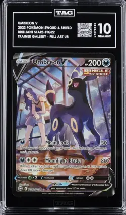 Pokemon Umbreon V Brilliant Stars Trainer Gallery Full Art #TG22 TAG 10 RANK 8th - Image 1